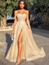 Sweetheart Split Tulle Floor Length Prom Dress LBQ0640